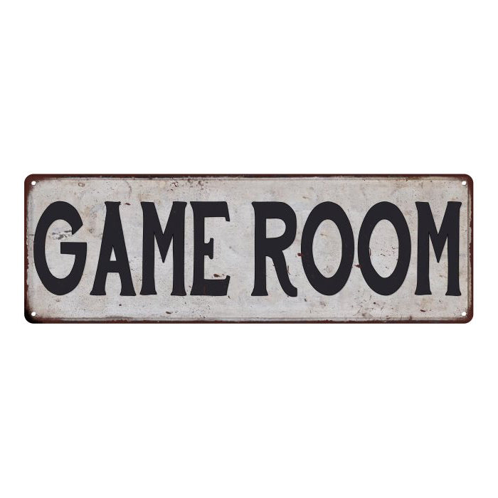 GAME ROOM Vintage Look Rustic 6x18 Metal Sign Chic Retro 106180035052