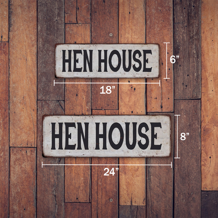 HEN HOUSE Rustic Look Metal Sign Chic Retro