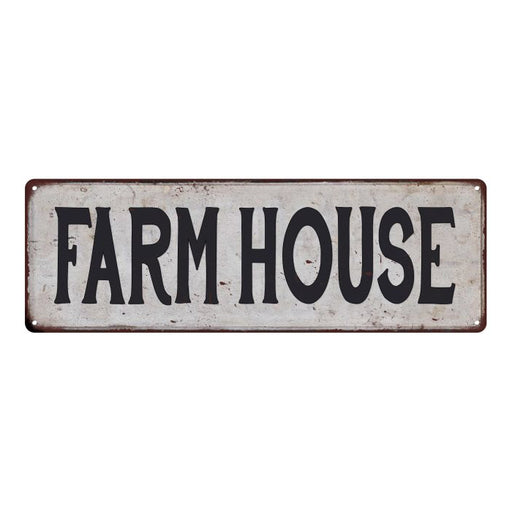 FARM HOUSE Vintage Look Rustic 6x18 Metal Sign Chic Retro 106180035075