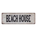 BEACH HOUSE Vintage Look Rustic 6x18 Metal Sign Chic Retro 106180035089