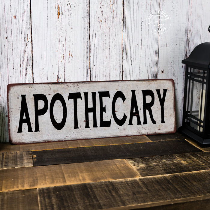 APOTHECARY Vintage Look Rustic Metal Sign 106180041258