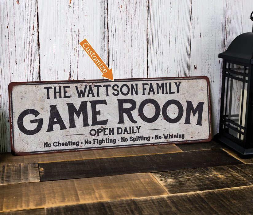 Personalized Game Room Metal Sign 106180042001