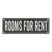 ROOMS FOR RENT Shabby Chic Black Chalkboard Metal Sign 6x18 Decor 106180050064