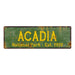 Acadia National Park Rustic Metal 6x18 Sign Cabin Wall Decor 106180057002