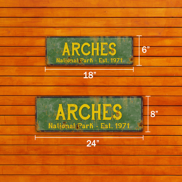 Arches National Park Rustic Metal Sign