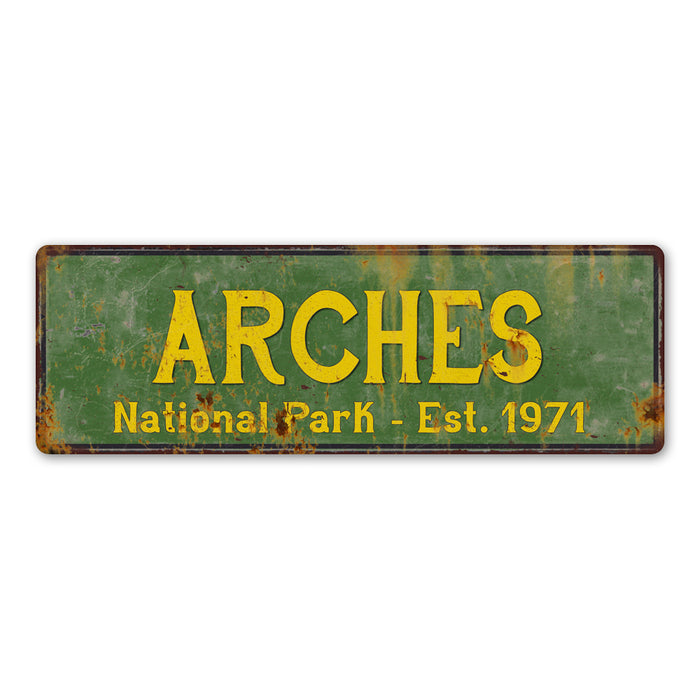 Arches National Park Rustic Metal Sign
