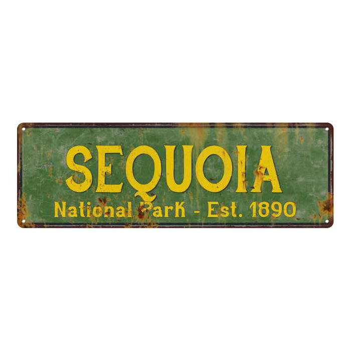 Sequoia National Park Rustic Metal 6x18 Sign Cabin Wall Decor 106180057010