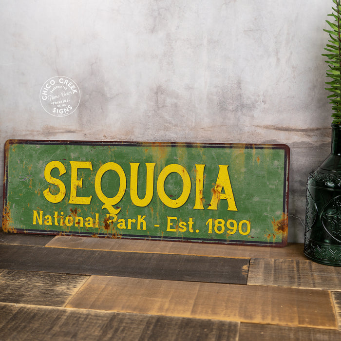 Sequoia National Park Rustic Metal Sign Cabin Wall Decor 106180057010