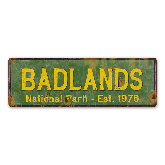 Badlands National Park Rustic Metal 6x18 Sign Cabin Wall Decor 106180057011
