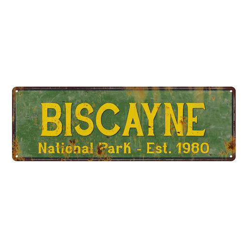 Biscayne National Park Rustic Metal 6x18 Sign Cabin Wall Decor 106180057013