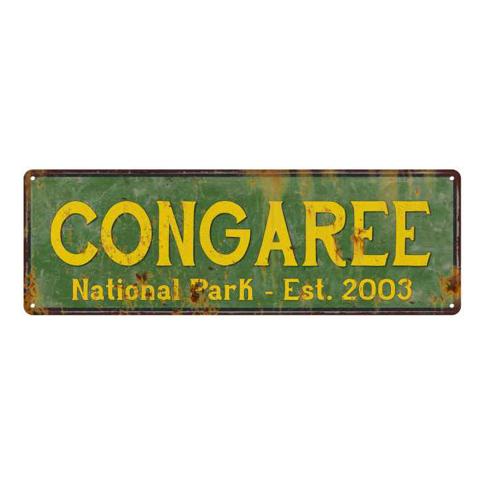 Congaree National Park Rustic Metal 6x18 Sign Cabin Wall Decor 106180057014