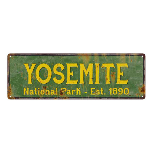 Yosemite National Park Rustic Metal 6x18 Sign Cabin Wall Decor 106180057015