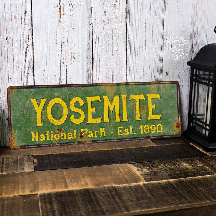 Yosemite National Park Rustic Metal Sign Cabin Wall Decor 106180057015