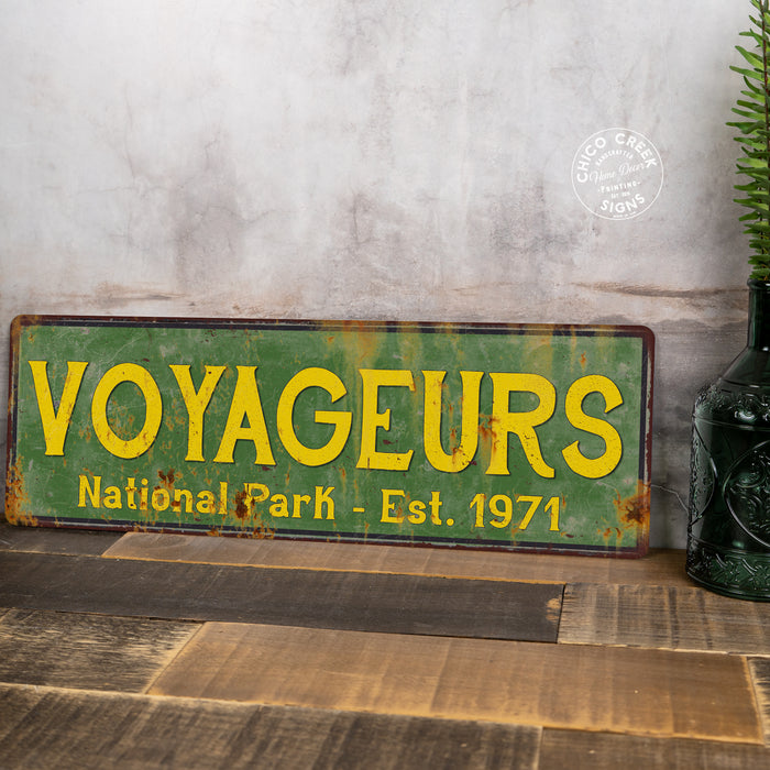 Voyageurs National Park Rustic Metal Sign Cabin Wall Decor 106180057018