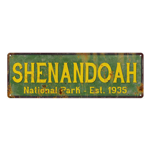 Shenandoah National Park Rustic Metal 6x18 Sign Cabin Wall Decor 106180057023