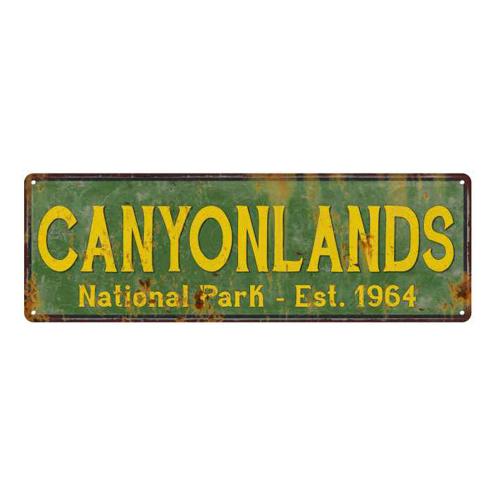 Canyonlands National Park Rustic Metal 6x18 Sign Cabin Wall Decor 106180057024
