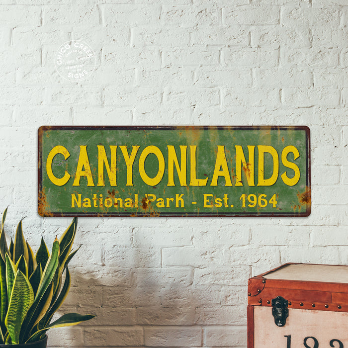Canyonlands National Park Rustic Metal Sign Cabin Wall Decor 106180057024