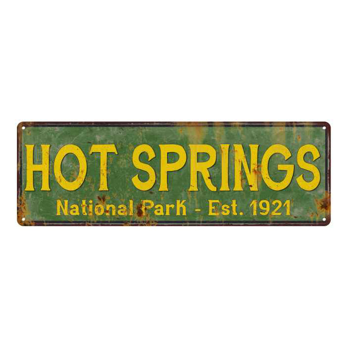 Hot Springs National Park Rustic Metal 6x18 Sign Cabin Wall Decor 106180057029
