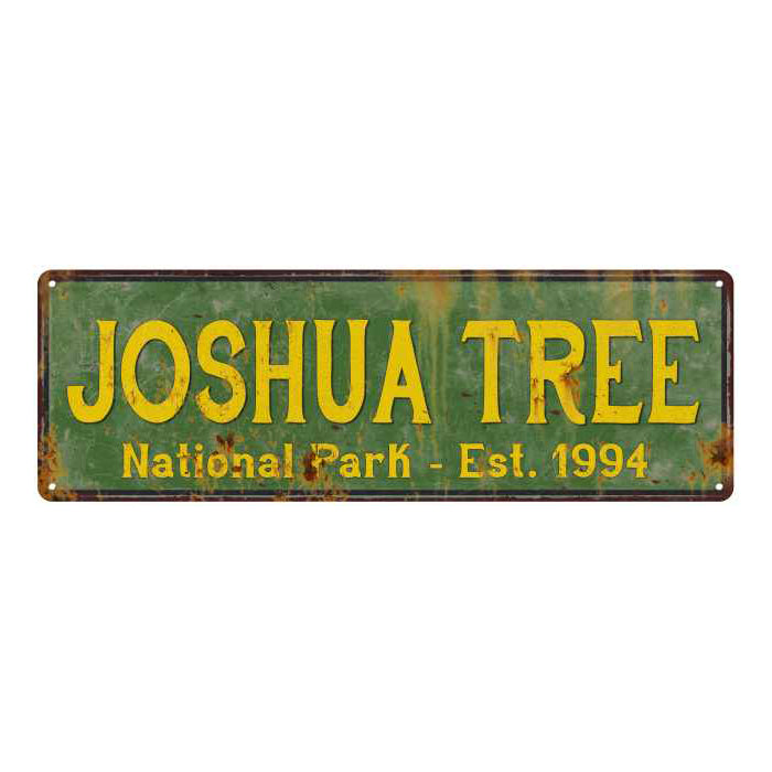 Joshua Tree National Park Rustic Metal 6x18 Sign Cabin Wall Decor 106180057031