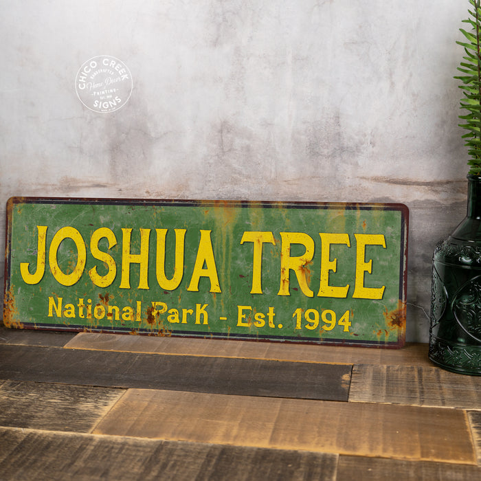 Joshua Tree National Park Rustic Metal Sign Cabin Wall Decor 106180057031