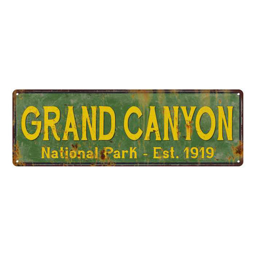 Grand Canyon National Park Rustic Metal 6x18 Sign Cabin Wall Decor 106180057037