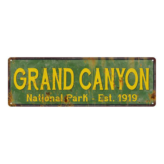 Grand Canyon National Park Rustic Metal 6x18 Sign Cabin Wall Decor 106180057037