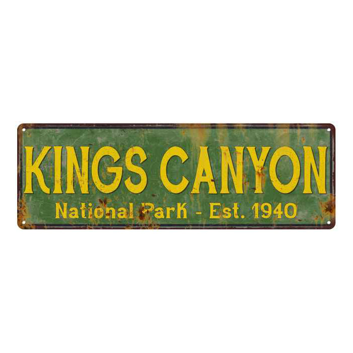 Kings Canyon National Park Rustic Metal 6x18 Sign Cabin Wall Decor 106180057039