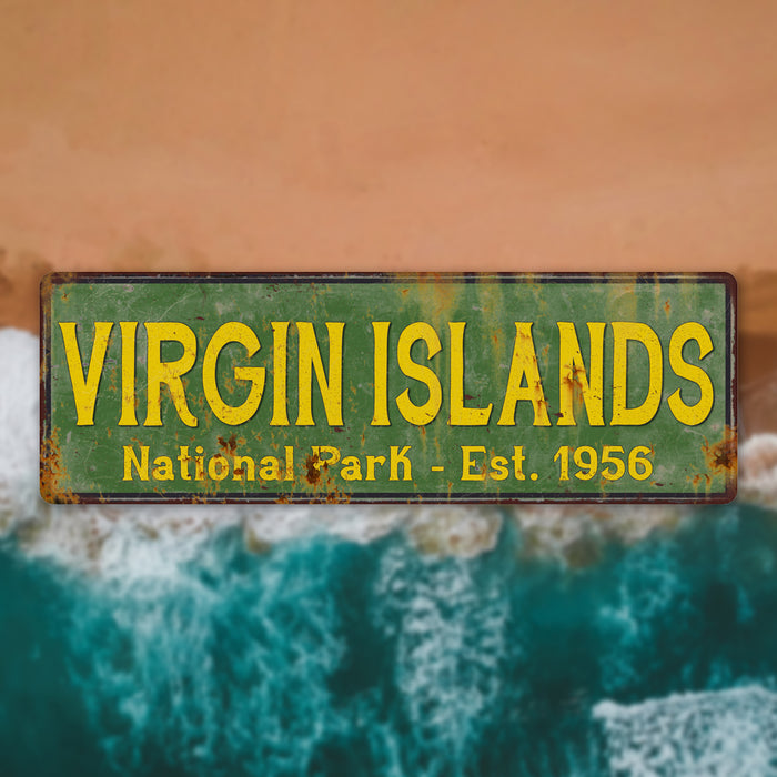 Virgin Islands National Park Rustic Metal 6x18 Sign Cabin Decor 106180057046