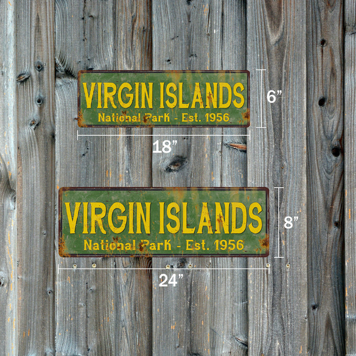 Virgin Islands National Park Rustic Metal 6x18 Sign Cabin Decor 106180057046
