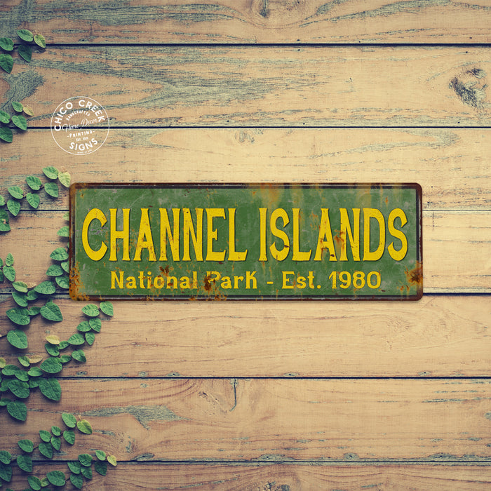 Channel Islands National Park Rustic Metal Sign Cabin Decor