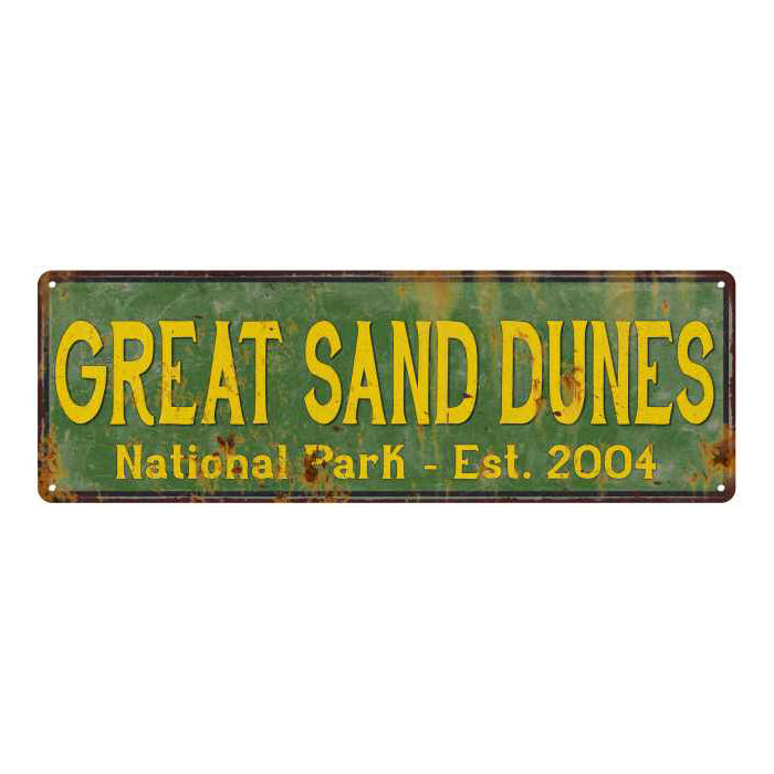 Great Sand Dunes National Park Rustic Metal 6x18 Sign Cabin Decor 106180057051