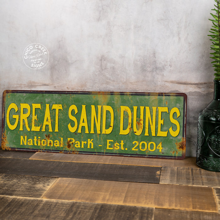 Great Sand Dunes National Park Rustic Metal Sign Cabin Decor