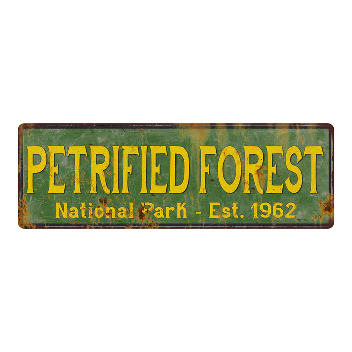 Petrified Forest National Park Rustic Metal 6x18 Sign Cabin Decor 106180057052