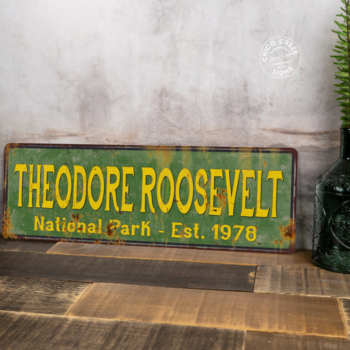 Theodore Roosevelt National Park Rustic Metal Sign Cabin Decor 106180057054