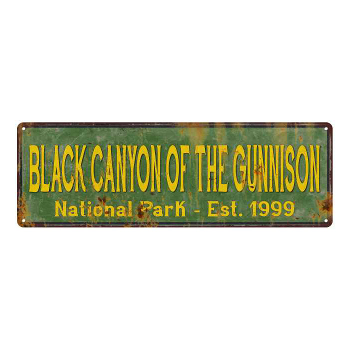 Black Canyon Of The Gunnison National Park Rustic Metal 6x18 Sign 106180057059