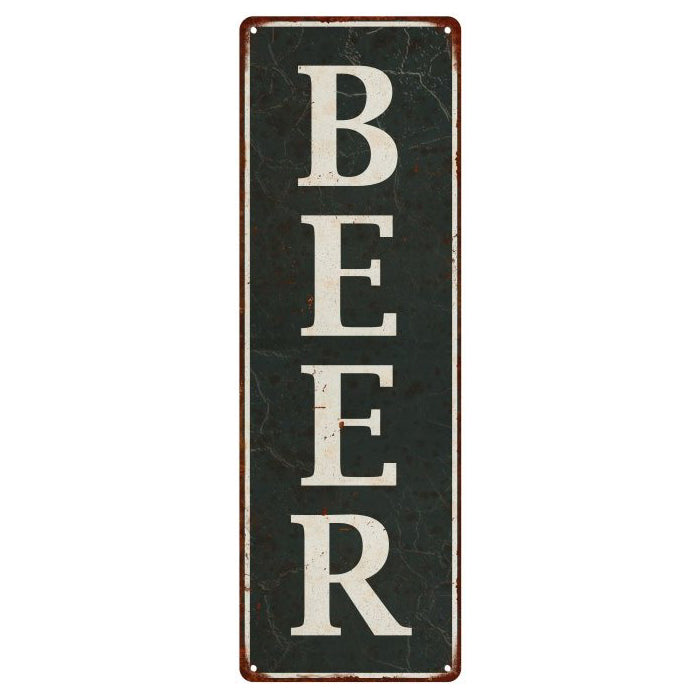 Vertical Beer Sign Metal Sign Vintage Looking 106180062007