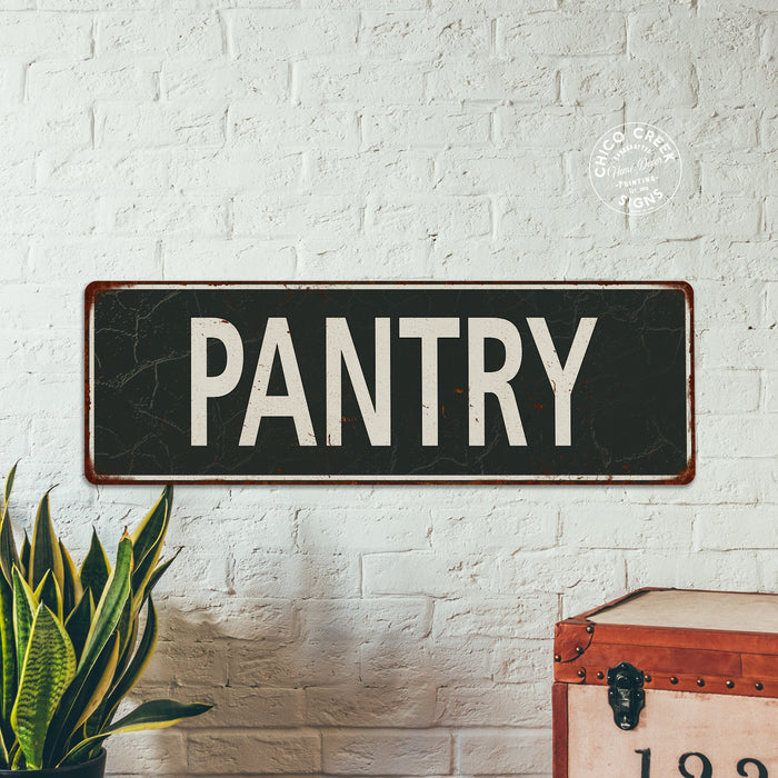 Pantry Metal Sign Vintage Looking 106180062035