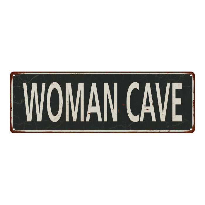 Woman CaveMetal Sign Vintage Looking 106180062063