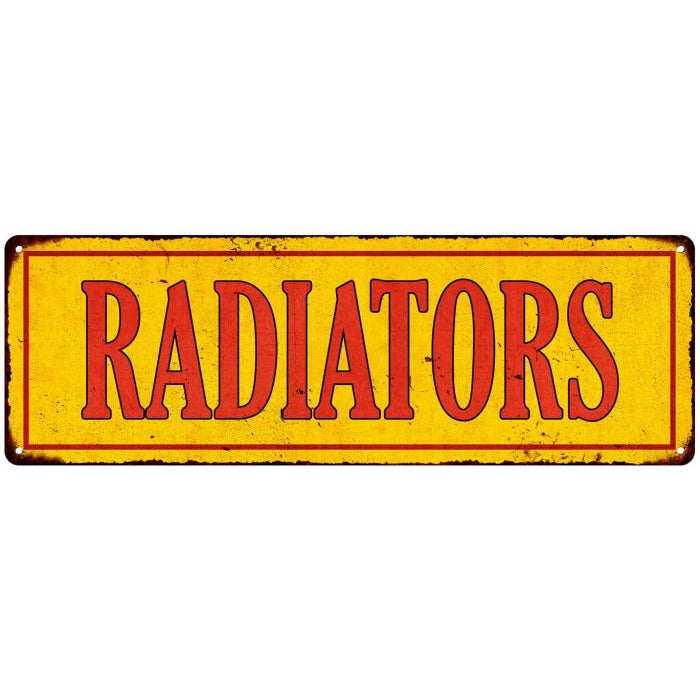 Radiators in Vintage Looking Metal Sign Shop Oil Gas 6x18 Garage 106180064003