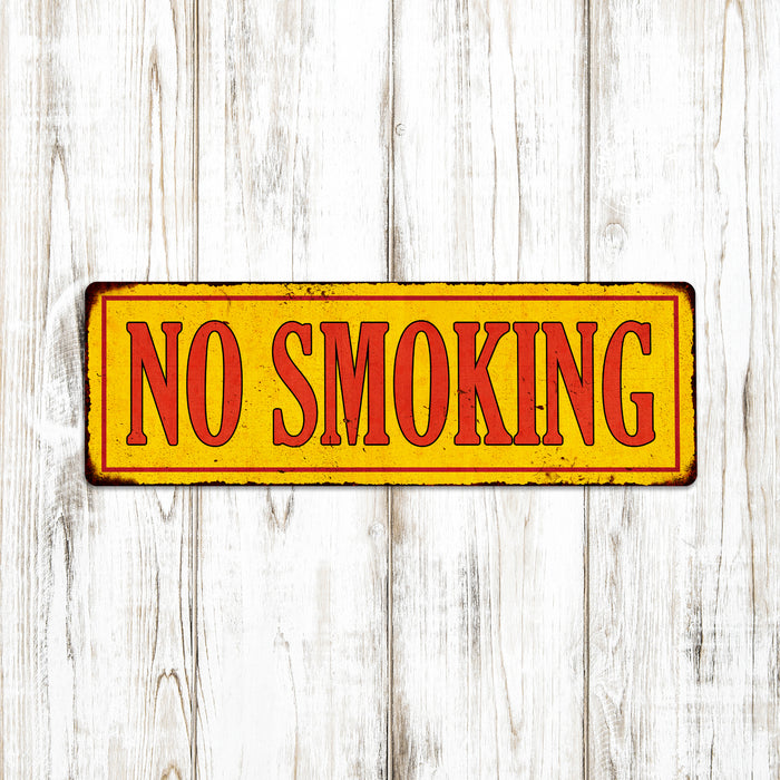 No Smoking in Vintage Looking Metal Sign Shop Oil Gas Garage 106180064006