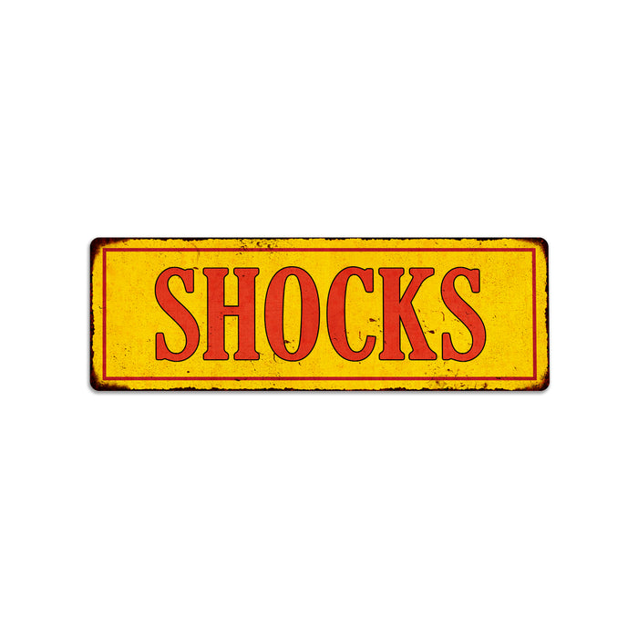 SHOCKS Vintage Looking Metal Sign Shop Oil Gas Garage 106180064010