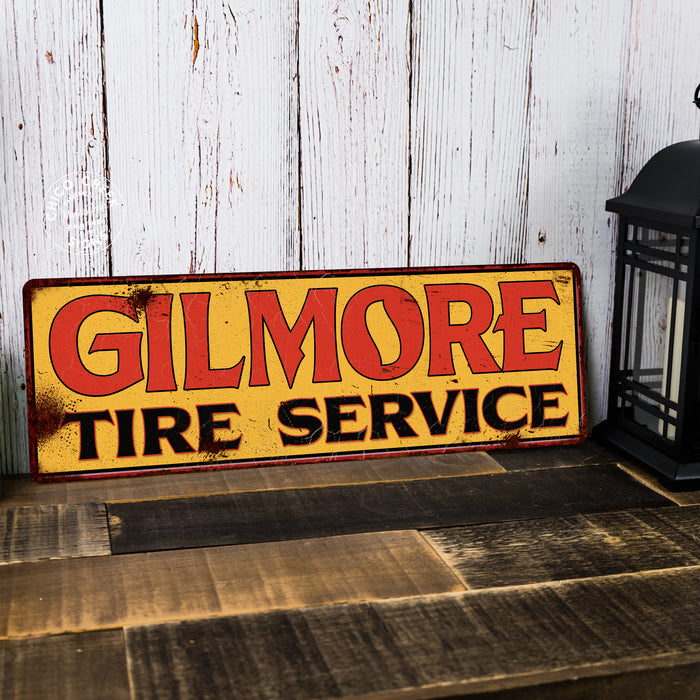 Gilmore Tire Service Vintage Look Metal Sign
