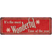 Wonderful Time of the Year Holiday Christmas Metal Sign 6x18 106180065006