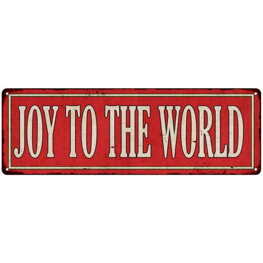 Joy to the World Holiday Christmas Metal Sign 6x18 106180065008