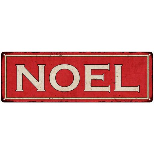 NOEL Holiday Christmas Metal Sign 6x18 106180065009