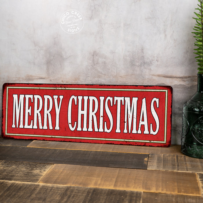 Merry Christmas Holiday Christmas Metal Sign 106180065015