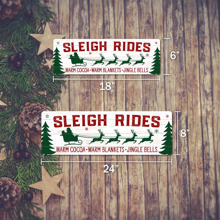 Sleigh Rides Warm Cocoa Warm Blankets Jingle Bells Holiday Christmas Wall Decor Metal Sign 106180065021