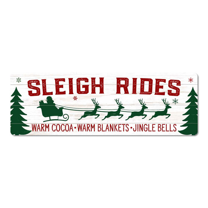 Sleigh Rides Warm Cocoa Warm Blankets Jingle Bells Holiday Christmas Wall Decor Metal Sign 106180065021