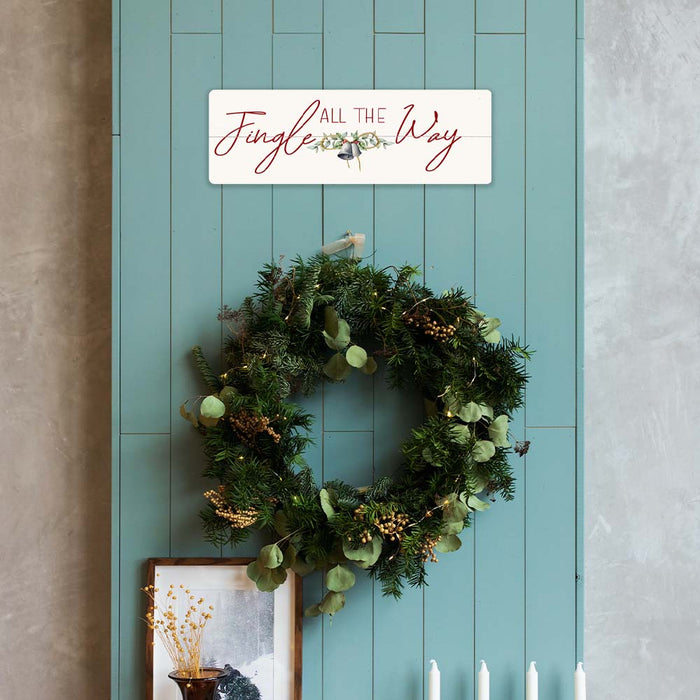 Jingle All The Way Holiday Christmas Wall Decor Vintage Rustic Metal Sign 106180065025