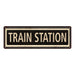 Framed Train Station Vintage Looking Metal Sign Home Decor 6x18 106180066002